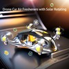 Corunkeer Car Air Freshener, Drone Solar Energy Rotating Aromatherapy Al