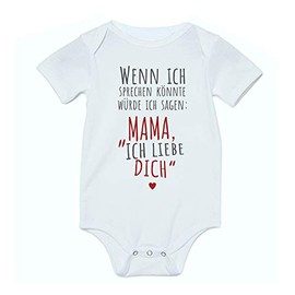 4youDesign Baby Bodysuit for Mother's Day • Mama ich liebe Dich! • 100% Cotton – Great Gift Idea for Mother's Day Gift for Mum Mother Ideas Baby, White