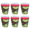 Blank Foam Party Cup Coolie (6 Pack, Black)