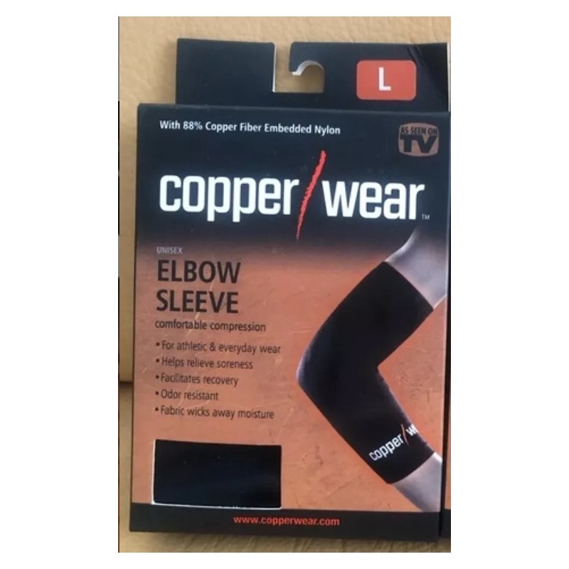Copper Wear Compression Knee Sleeve, Large