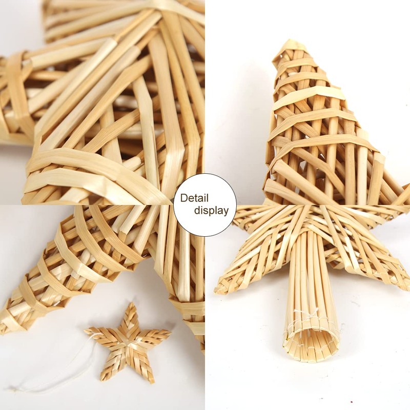 Christmas Tree Topper Star Made of Straw, Christmas Tree Topper