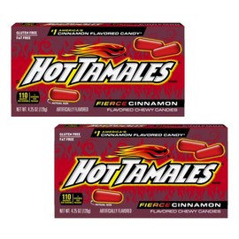 Hot Tamales Theater Boxes - Pack of 2 - Delicious Cinnamon Candies - Classic Taste Everyone will Love - Great for Sharing and Snacking