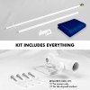 UD_G128 Combo Pack: 6 Feet Tangle Free Spinning Flagpole (White)