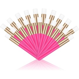 20 unidades de cepillo para champú de pestañas rosa caliente extensiones de pestañas suministros cosméticos cepillo quitar puntos negros herramienta limpiador de pestañas cepillo suave (20 unidades)