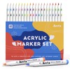 Arrtx Acrylic Paint Pens 60A,Brush Tip Acrylic Markers Set for