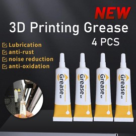 Wefuit 3D Printer Part Gear Grease Lubricant Guide Rail Grease Optical Axis Lubricating Grease for Bambu lab X1 X1C P1P P1S A1 Mini/Kobra 2 Series/Neptune 4/Ender 3 V3 KE/Ender 3 V3/CR10-SE/(4 Pack)