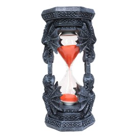 Ebros Gift Invertible Four Celtic Guardian Dragons On Gothic Octagonal Tower Pillars Sand Timer Figurine with Tribal Knotwork Patterns Dungeons and Dragons Sandtimer Decorative Accent Fantasy Statue