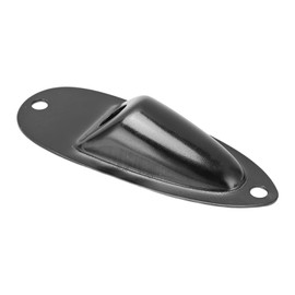 Electric Guitar Jack Plate Boat Style Input Output Socket Instrument Accessory with Screw for Most Electric Guitars (Black)