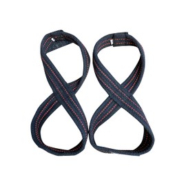 BEAR GRIP - Figure 8 Weight Lifting Straps Elite Edition (BLACK, L)