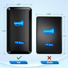 Nilight Nilight Horn Push Button Switch 12V (ON) Off Momentary Switches with Connector Wire Kit 1.54" x 0.83" Replacement for Toyota FJ Cruiser Fortuner Tacoma Highlander Tundra 4Runner Prado Land Cruiser