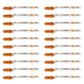 20PCS T Shank Jigsaw Blades Set - BGTEC HCS(SK5) Jig Saw Blades for Wood, Plastic Cutting(T101AO)