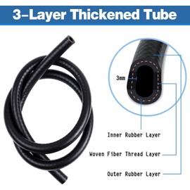 Fuel Line Kit, Diesel Heater Fuel Line, 1 Meter Fuel Pipe with 2pcs Fuel Filters and 10pcs Hose Clamps for Moto, Scooter, Cars, Tractors, Lawn Mower and Small Engines