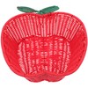 Alipis Apple Basket, 11 Inch Hand-Woven Plastic Apple Shape Fruit
