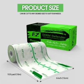 EZ Tattoo Film Healing - Rolls (15 cm x 10 m) Tattoo Plaster Waterproof, Second Skin Tattoo Film Tattoo Aftercare Bandage for Skin Recovery Tattoo Accessories