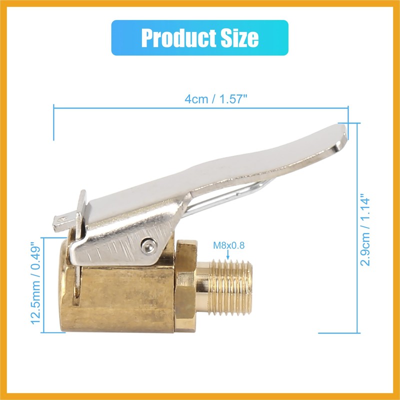 Partuto 2pcs Tire Chuck with Clip Adapter Air Chuck Tire