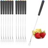 COM-FOUR® 12 x Fondue Forks Made of 430 Stainless Steel