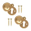 Victorian Keyhole Covered Escutcheon for Front Doors 35mm Polished Brass