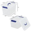 Guankan 12 Liter Lidded Storage Bin with Handle, Latching Storage