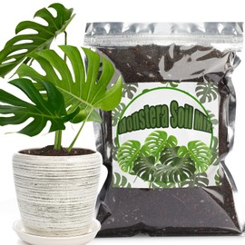 Doter Monstera Potting Soil 10qt - Premium Tropical Blend with Rapid Drainage for Growing and Repotting Monstera Deliciosa (Split-Leaf Philodendron) and Swiss Cheese Plants