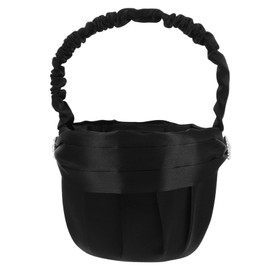 TOVINANNA Elegant Rhinestone Flower Girl Basket Durable Petals Container with Handle for Wedding Ceremony Anniversary and Special Events Lightweight Design