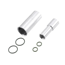 A ABSOPRO Rear AC Block Off Kit for Ford E-150 Metal Silver Tone (Set of 1)