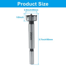 OSVJE 13/16 Inch(20mm) Forstner Drill Bits for Wood, Plywood, and Plastic - Precision Woodworking Tool with Stable Storage Case, High-Carbon Steel