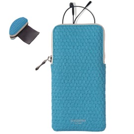 Cockatoo Portable Glasses Case, Drop-Resistant Eyewear Storage Pouch, Slim Soft Case for Sunglasses,with Cleaning Cloth (Norse Blue)