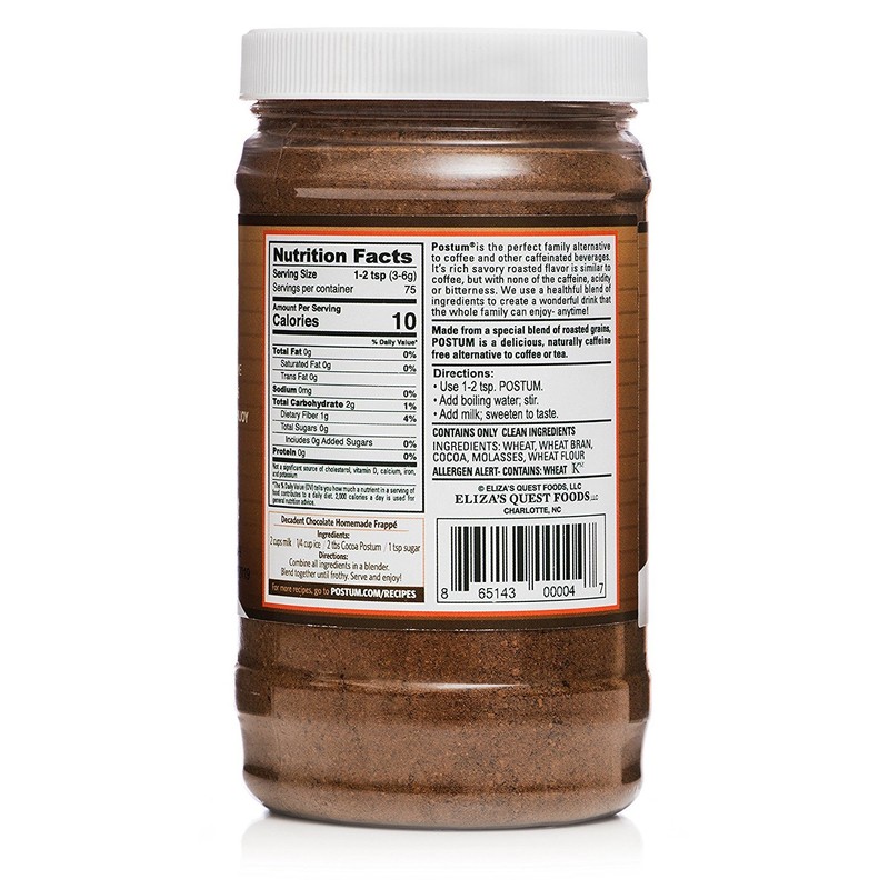Hot Cocoa Natural Blend Coffee Alternative - Instant, Healthy, Chocolate