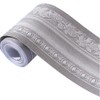 Mesoar 3D Grey Floral Wallpaper Border Wall Peel Stick Molding