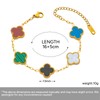 AOWVUTS Four Leaf Clover Bracelet 18K Gold-Plated Clover Bracelet Adjustable