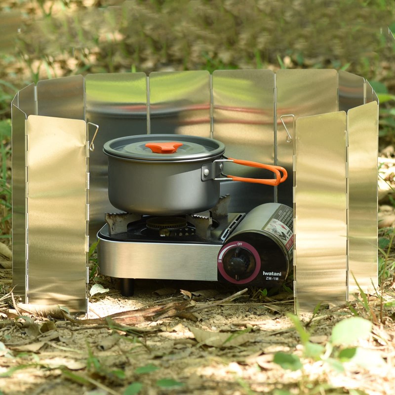 SEADYSKY 14 Plates Camping Stove Windshield Foldable Stove Windscreen for