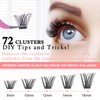 Lash Clusters DIY Eyelash Extensions, 72 Pcs Individual Lashes Cluster