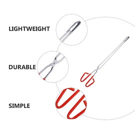 Hemoton Grabber Picker 1pc Trash Tongs Trash Pickup Gripper Long Handled Trash Pliers Garbage Picking Tool Gutter Cleaning Tools Scissor Cooking Clip Stainless Steel Elder Grill Camping