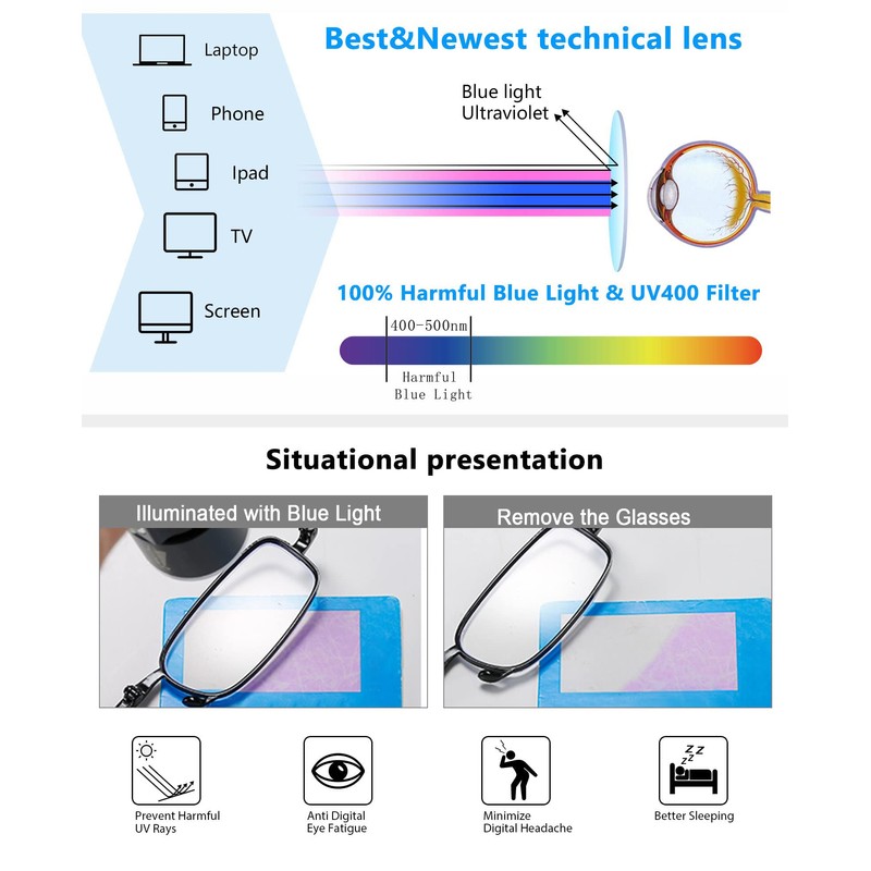 3 Pack Folding Reading Glasses with Keychain Compact Bags Women