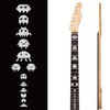 PLIGREAT 2 Pack Guitar Fingerboard Stickers Removable Pixel Monster Transfers