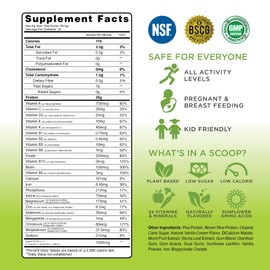 TRU Supplements Plant Based Protein Powder, BCAA, EAA, 20g Vegan Brown Rice & Pea Protein, 100 Calories, 27 Vitamins, No Artificial Flavors 25 Servings (Vanilla)