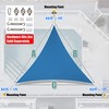 Amgo 16' x 16' x 16' Blue Triangle Sun Shade
