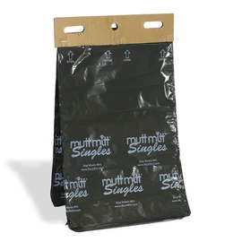 Mutt Mitt® Singles Dog Waste Header Bags - 500 Bags perfect for 1 Dog Waste Station - Single-Ply, thick bag with a bottom gusset, for safer, easier pick-up