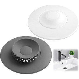 Zykra 2 Tapones de desagüe universales de Silicona, 11,5 cm