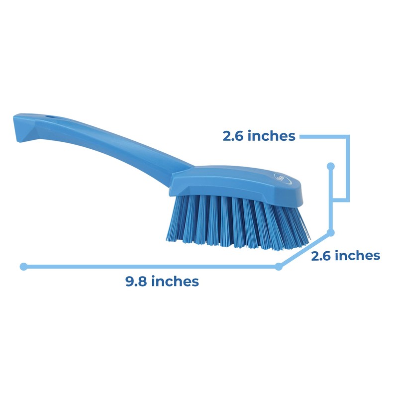 Vikan 41923 Brush,Washing,Stiff,10",PP/PBT,Blue