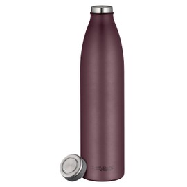 THERMOcafé by THERMOS TC BOTTLE Burgundy Mat 1.00 L, Stainless Steel Vacuum Flask, Carbonated Proof, 12 Hours Hot 24 Hours Cold, Leak-Proof, for School, On the Go and Office