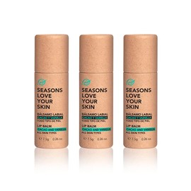 Seasons Love Your Skin 3 Pack Bálsamo Labial Humectante Vainilla Cacao 7.5 g