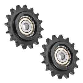 Kozelo 2pcs Idler Sprocket - [16 Tooth x 10mm ID] Carbon Steel with Single Bearing for Milling Drilling Machines DIN(ISO)08A Use | 1/2" Pitch, ANSI #40 Chain