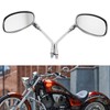 10mm Motorcycle Mirrors, Chrome M10 Rearview Mirrors for Shadow VTX
