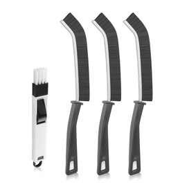 4Pcs Crevice Cleaning Brush, Gap Cleaning Brush Tool, 2 in 1 Dustpan Cleaning Brushes, Crevice Cleaning Tool for Kitchen Bathroom Shutter Door Window Track