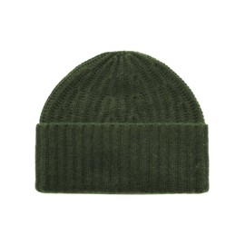 Zwillingsherz Chunky Knit Winter Hat Made of 100% Cashmere - High Quality Unisex Knitted Hat Plain for Women Boys Girls - Hat - One Size - Cashmere - Warm & Soft in Spring Autumn & Winter, khaki