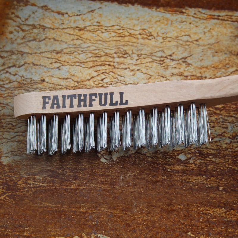 Faithfull Heavy-Duty Stainless Steel Scratch Brush - 3 Row, FSC