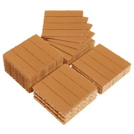 27 Pack Plastic Interlocking Deck Tiles 11.4"x11.4" Waterproof Flooring for Indoor Outdoor Patio 27 Pack 11.4"x11.4" DeckingColor: as picture Color