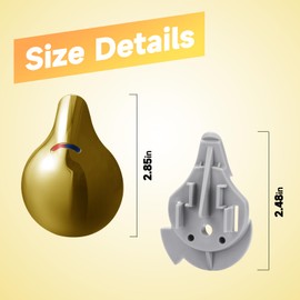 RP28595PB Shower Temperature Knob and Cover Single Metal Lever Handle Replacement Parts for Delta Shower Faucet, Polished Brass