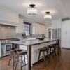 BUXVRCS Semi Flush Mount Modern Chandelier, Crystal Ceiling Light Fixture,